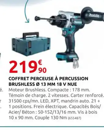 Rural Master COFFRET PERCEUSE À PERCUSSION BRUSHLESS Ø 13 MM 18 V NUE offre