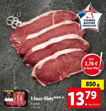 Lidl 5 faux-filets offre