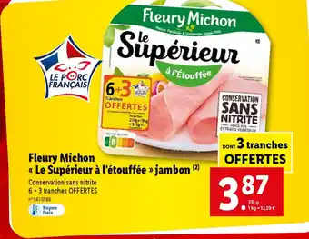 Lidl Fleury Michon Le Supérieur à l'étouffée jambon offre