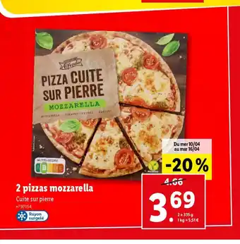 Lidl 2 pizzas mozzarella offre