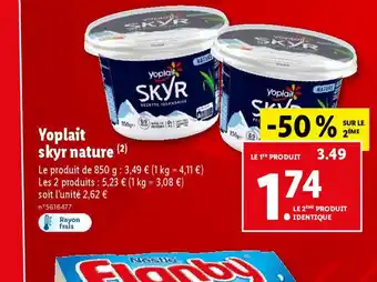 Lidl Yoplait skyr nature (2) offre