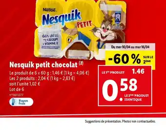 Lidl Nesquik petit chocolat (2) offre
