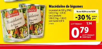 Lidl Macédoine de légumes offre