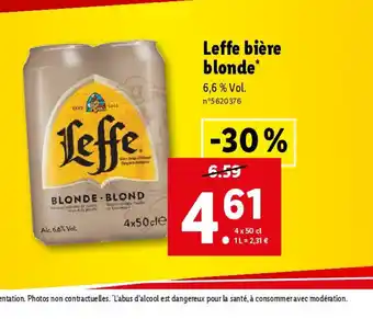 Lidl Leffe bière blonde offre