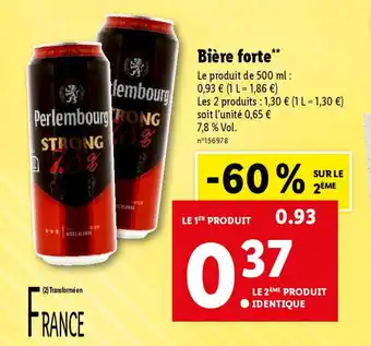 Lidl Bière forte** offre