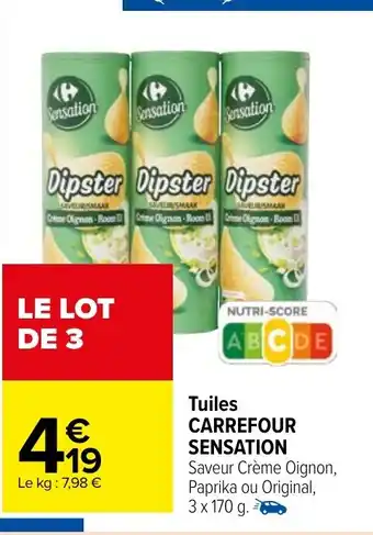 Carrefour Market Tuiles CARREFOUR SENSATION offre