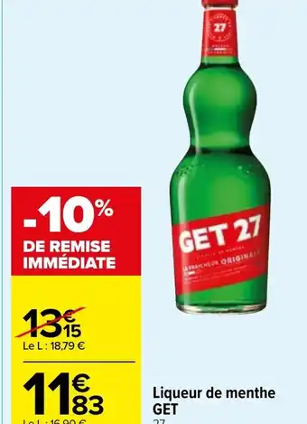 Carrefour Market Liqueur de menthe GET 27 offre