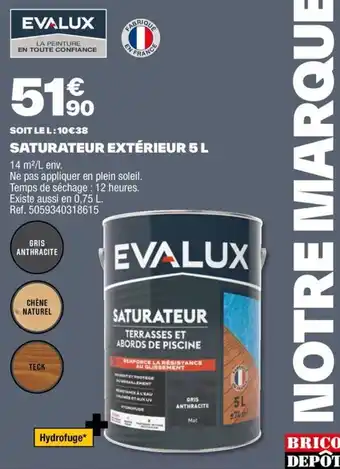 Brico Dépôt SATURATEUR EXTÉRIEUR 5 L offre