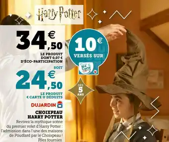 Super U Choixpeau harry potter offre