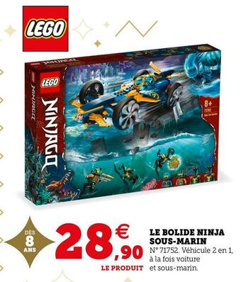 Lego le bolide ninja sous-marin