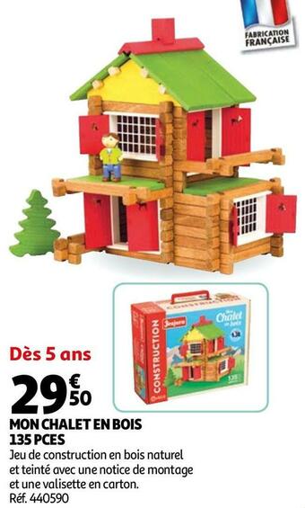 Auchan Mon chalet en bois 135 pces offre