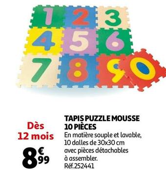 Auchan Tapis puzzle mousse 10 pièces offre