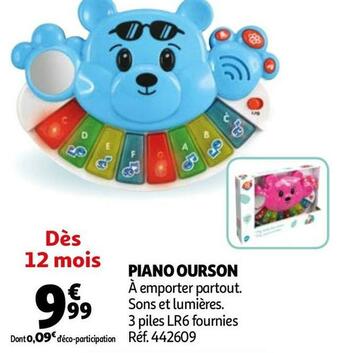 Auchan Piano ourson offre