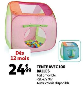 Tente avec 100 balles
