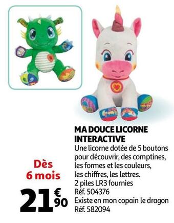 Auchan Ma douce licorne interactive offre