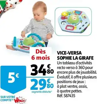 Auchan Sophie la girafe vice-versa offre