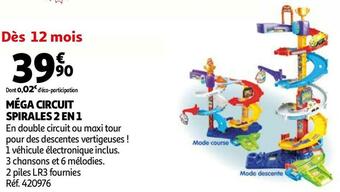 Auchan Méga circuit spirales 2 en 1 offre