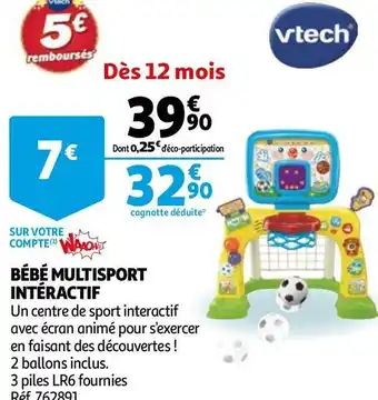 Auchan Vtech bébé multisport intéractif offre