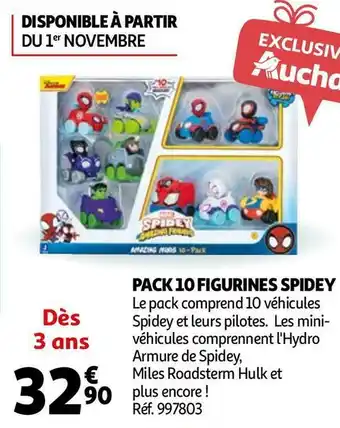 Auchan Spidey pack 10 figurines offre