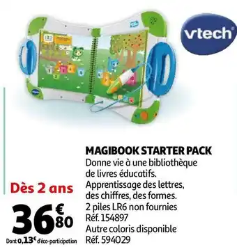 Auchan Vtech magibook starter pack offre