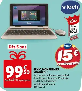 Vtech genio, mon premier vrai ordi !