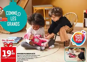Auchan One two fun mon bebe pleureur 38 cm offre