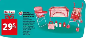 One two fun ensemble nurserie avec poupon 30 cm