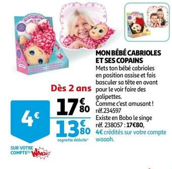 Auchan Mon bébé cabrioles et ses copains offre