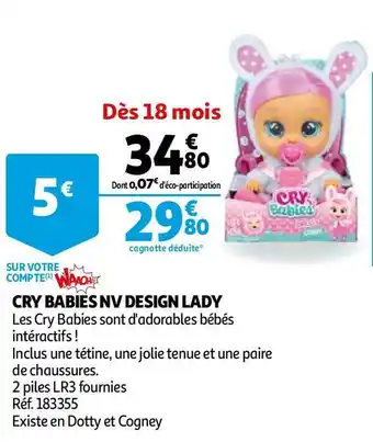 Auchan Cry babies cry babies nv design lady offre