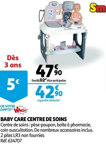 Auchan Baby care centre de soins offre
