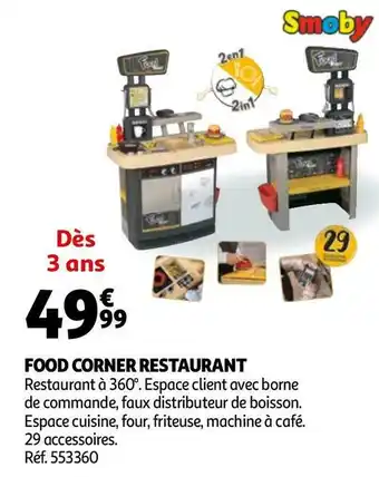 Auchan Smoby food corner restaurant offre