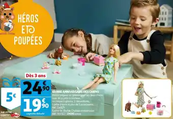 Auchan Barbie barbie anniversaire des chiens offre