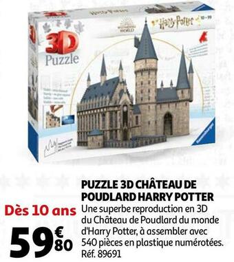 Auchan Puzzle 3d château de poudlard harry potter offre