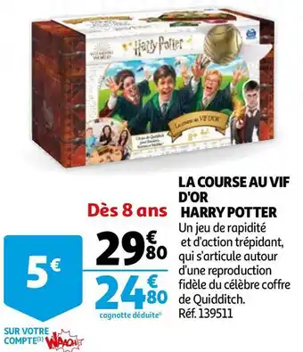 Harry potter la course au vif d'or
