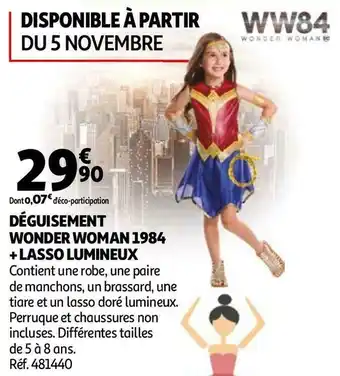 Wonder woma déguisement wonder woman 1984 + lasso lumineux