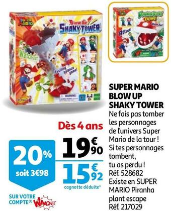 Super mario blow up shaky tower
