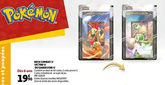 Auchan Pokémon deck combat-v victini-v ou gardevoir-v offre