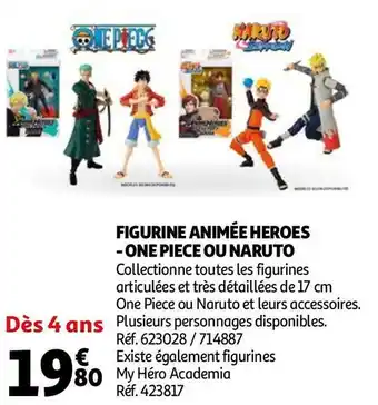 Auchan Figurine animée heroes - one piece ou naruto offre
