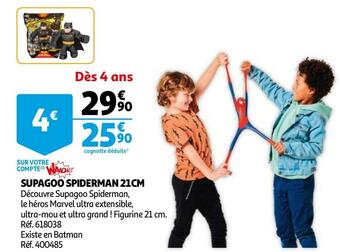 Auchan Supagoo spiderman 21cm offre