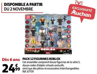 Auchan Roblox pack 12 figurines offre