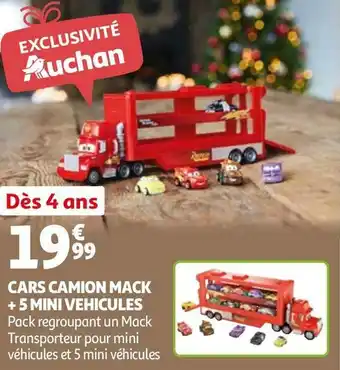 Auchan Cars camion mack + 5 mini vehicules offre