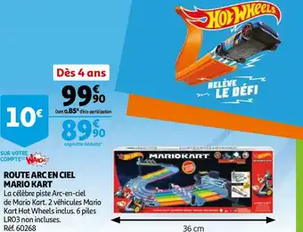 Auchan Mario kart route arc en ciel offre