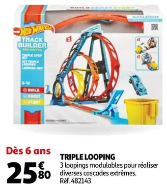 Auchan Hot wheels triple looping offre
