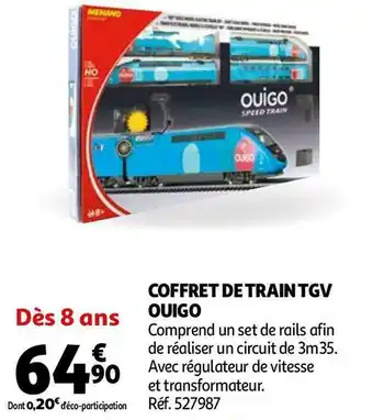 Auchan Ouigo coffret de train tgv offre
