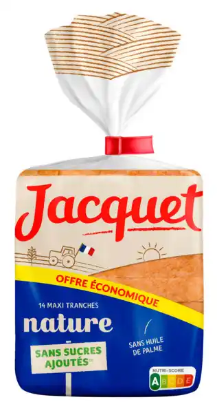 Carrefour Market JACQUET Pain de mie sans sucres ajoutés Offre Économique offre