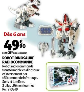 Auchan Robot dinosaure radiocommandé offre