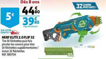 Auchan Nerf nerf elite 2.0 flip 32 offre