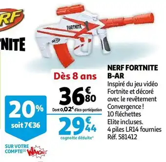 Auchan Nerf nerf fortnite b-ar offre