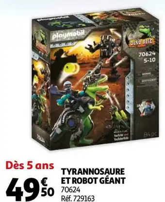 Playmobil tyrannosaure et robot géant
