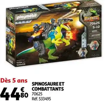 Auchan Playmobil spinosaure et combattants offre